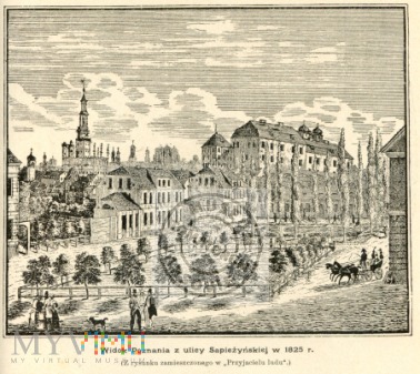 Poznań - widok z ulicy Sapieżyńskiej w 1825 r.