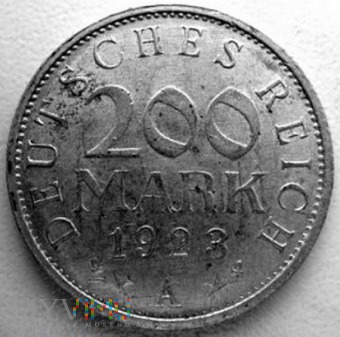 200 marek 1923 r. Niemcy (Republika Weimarska)