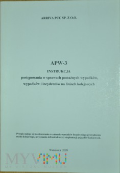 Duże zdjęcie 2009 - APW-3 Instrukcja o wypadkach kol. ARRIVA