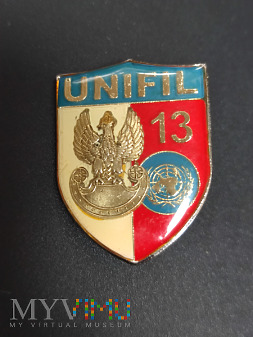 Pamiątkowa odznaka 13 zmiany UNIFIL - Liban