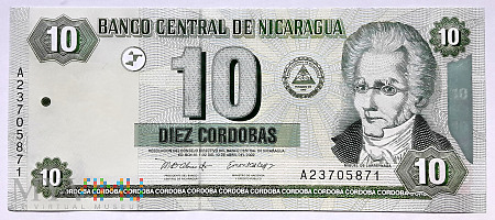 Nikaragua 10 cordobas 2002
