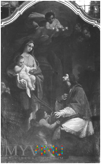 Święty Jan Nepomucen z Matką Boską i Dzieciątkiem
