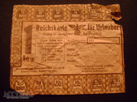 Reichskarte fur Urlauber