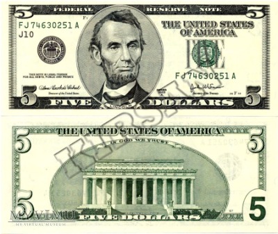 Duże zdjęcie Banknot $ 5.00 2003 r