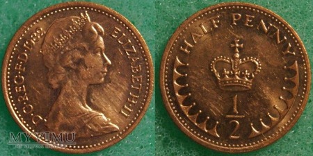 Wielka Brytania, half penny 1982