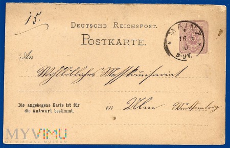 Niemieckie Imperium-postkarte.1a.15.3.1880