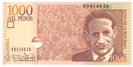 Kolumbia - 1 000 pesos (2015)