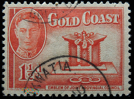 Gold Coast 1 1/2d Jerzy VI