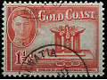 Gold Coast 1 1/2d Jerzy VI