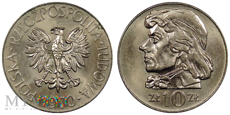 Duże zdjęcie 10 złotych, 1970, Tadeusz Kościuszko, odmiana A