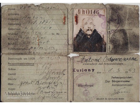 Personalausweis-Kuriany 1943.