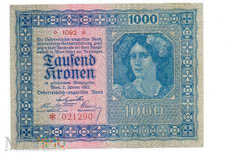 Austria - 1000 koron, 1922r.