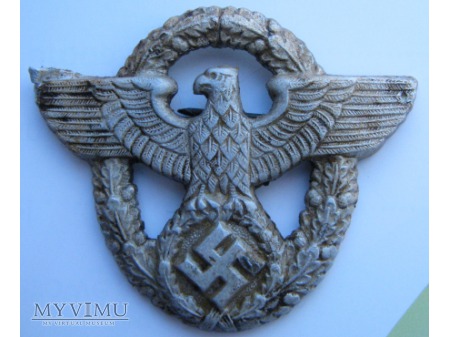 Emblemat z czapki policyjnej - z okresu III Rzeszy