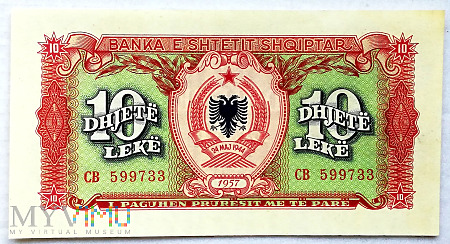 Albania 10 leke 1957