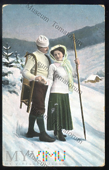 Zimowe amory na stoku - 1913