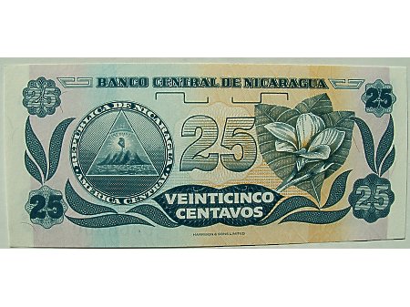Nikaragua- 25 Złotych Kordob UNC