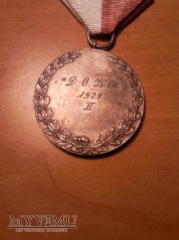 Medal pięciobój D.O.K VIII 1929 II Miejsce