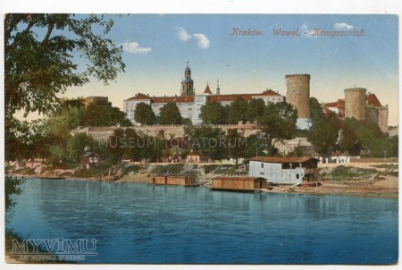 Duże zdjęcie Kraków - Wawel od strony Wisły / 1912