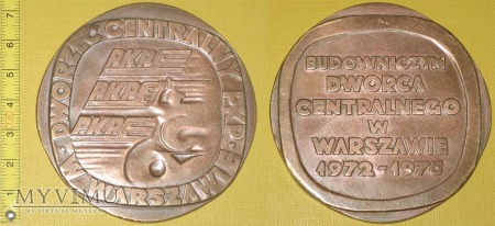 Medal kolejowy Dworca Centralnego w Warszawie