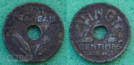 Francja, 20 centimes 1941