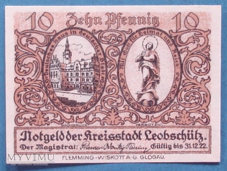 10 Pfennig 1922 - Leobschütz - Glubczyce