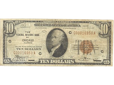 10 USD 1929 NATIONAL CURRENCY