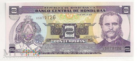 Duże zdjęcie Honduras.3.Aw.2lempiras.2008.P-90g