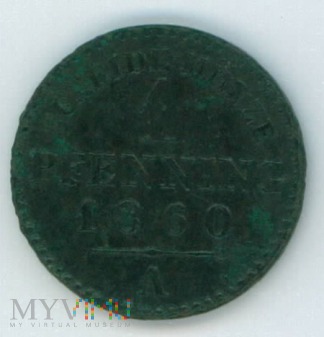 1 fenig- Prusy- 1860