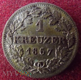 1 Kreuzer 1867 Bawaria