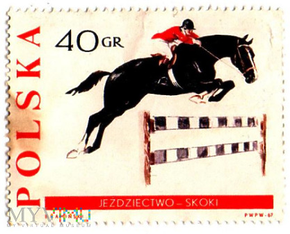Duże zdjęcie seria znaczków Jeździectwo