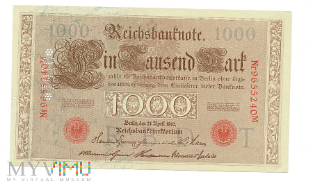 Niemcy, Imperium - 1000 Marek 1910r.