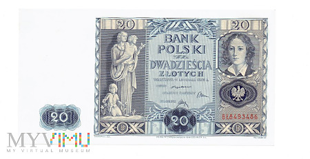Polska - 20 złotych, 1936r.