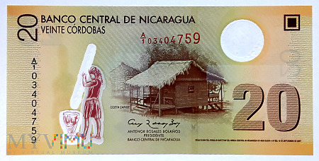 Nikaragua 20 cordobas 2007