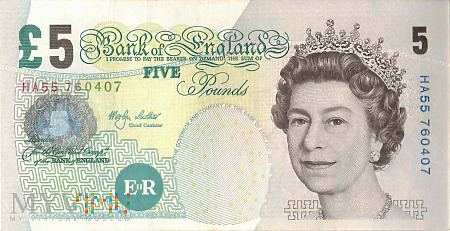 Wielka Brytania - 5 funtów (2002)