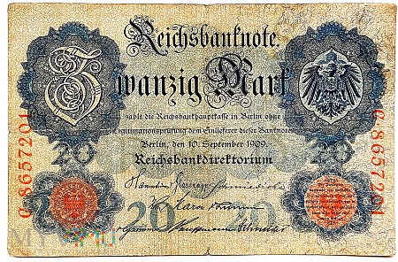 Niemcy 20 marek 1909