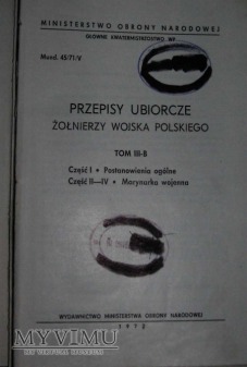 Przepisy ubiorcze żołnierzy Wojska Polskiego IIIB