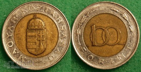 Duże zdjęcie Węgry, 100 Forint 1997