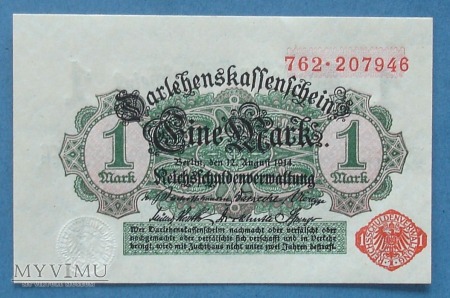 1 Mark 1914 - Darlehenskassenschein