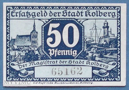 50 Pfennig 1917 r - Kolberg - Kolobrzeg