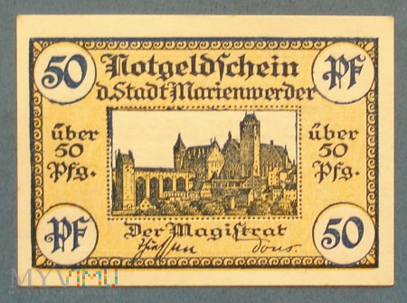 50 Pfennig 1920 r - Marienwerder - Kwidzyń