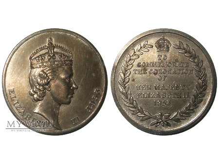 Elżbieta II Wielka Brytania medal koronacyjny 1953