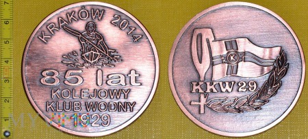 Medal kolejowy - sportowy KKW Kraków