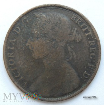 Moneta 1 pens 1891, One Penny Victoria