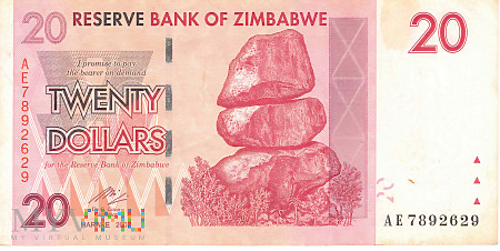 Zimbabwe - 20 dolarów (2007)