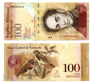 100 Bolívares Fuerte 2015 (AW 00533442)