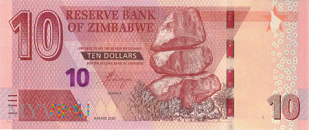 Zimbabwe - 10 dolarów (2020)