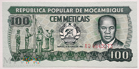 Mozambik 100 meticas 1983