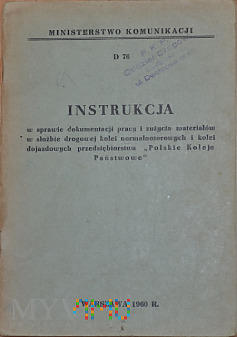 D76-1960 Instrukcja o dokumentacji pracy