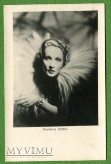 Duże zdjęcie Marlene Dietrich Łotwa Pocztówka EMBR