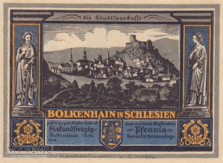 Notgeld Bolkenhain in Schlesien 75 Pfg.